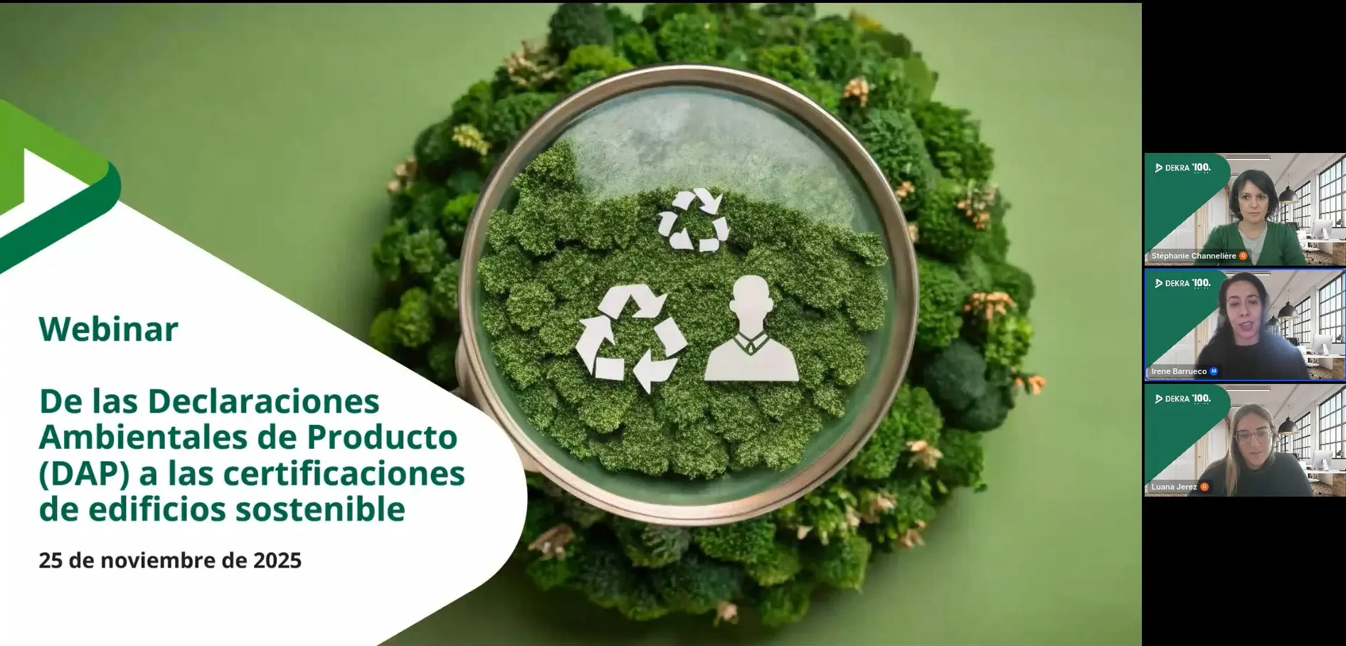 Webinar De las Declaraciones Ambientales de Producto a las certificaciones de edificios sostenibles