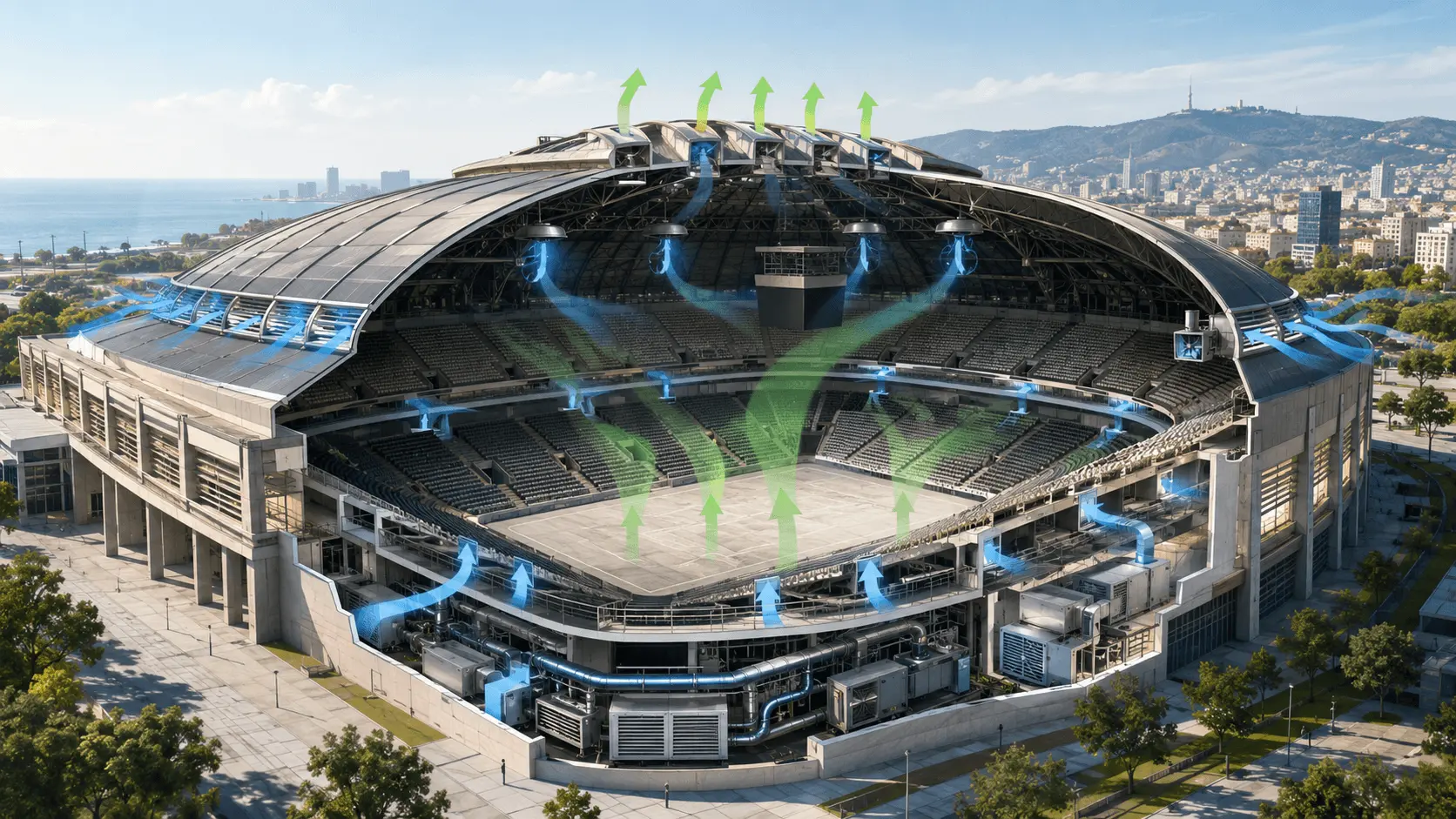 Climatización Palau Sant Jordi Climatización Palau Sant Jordi