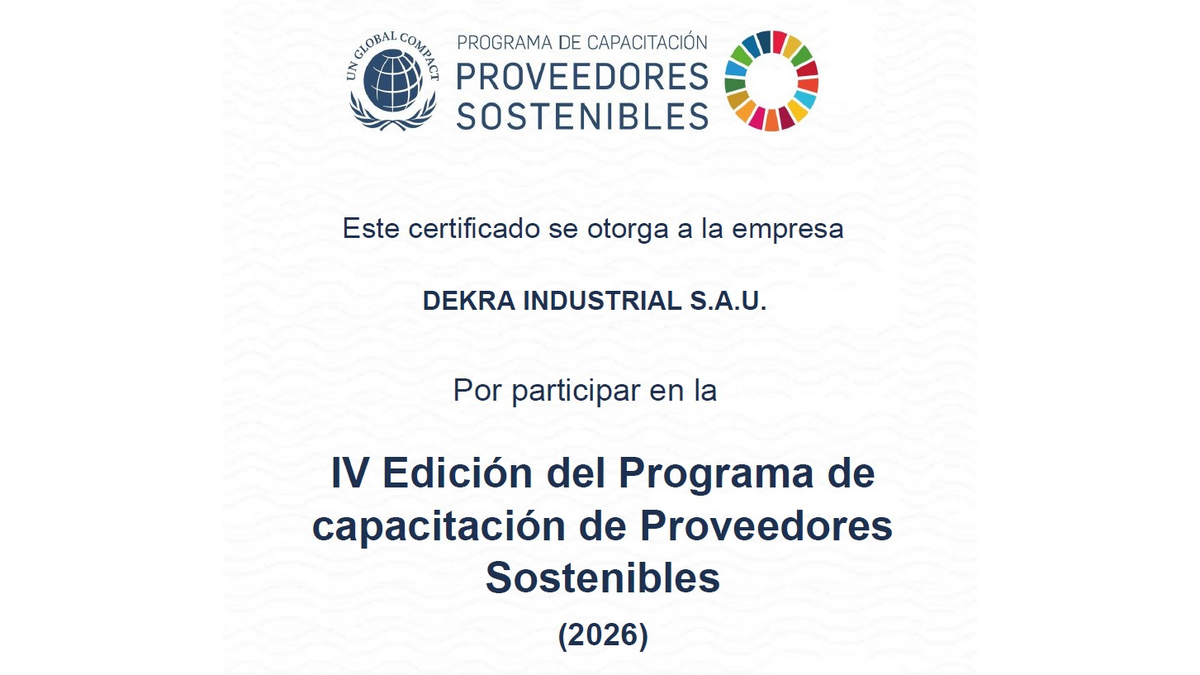 Certificado Programa Capacitación de Proveedores Sostenibles