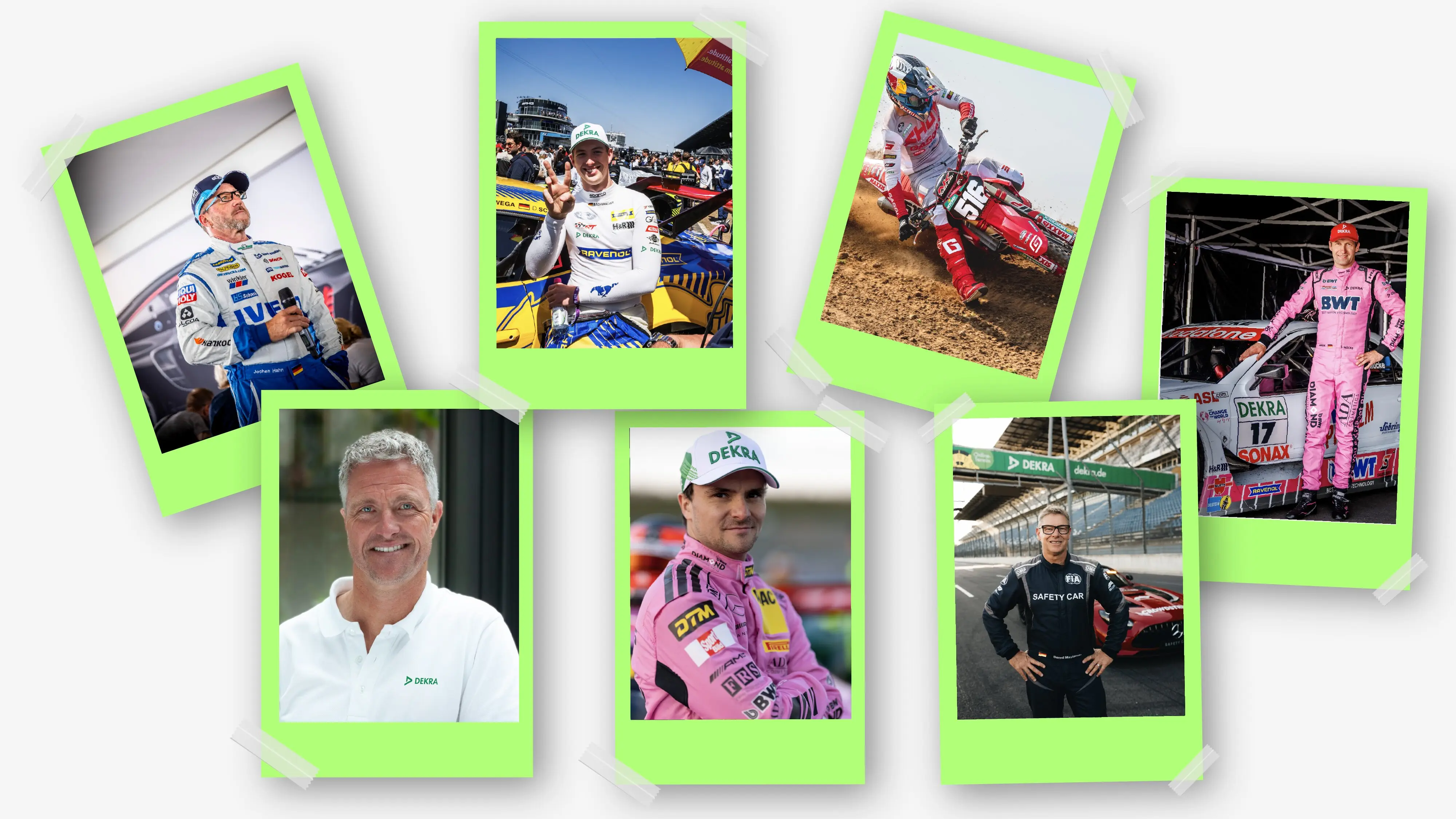 Fotografías de todos los embajadores de la marca DEKRA