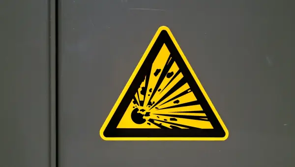 Warning sign in ATEX zone 21