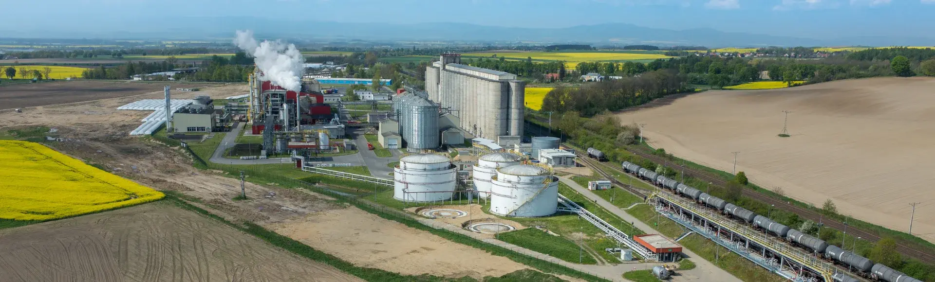 biofuel factory on the countryside
