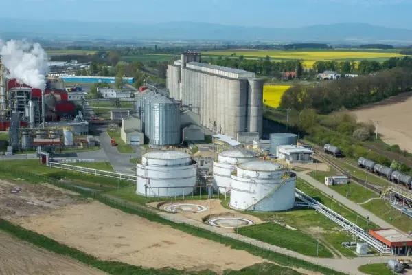 biofuel factory on the countryside