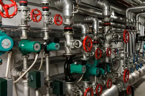 Technische installatie voor een verwarmings- of koelinstallatie in een gebouw