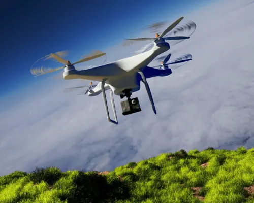 flying drone in the sky flying drone in the sky