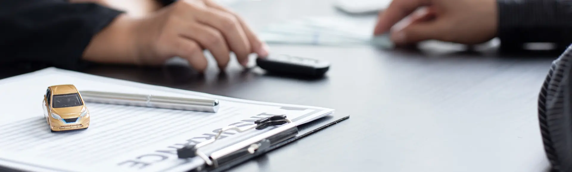 car contract on a desk