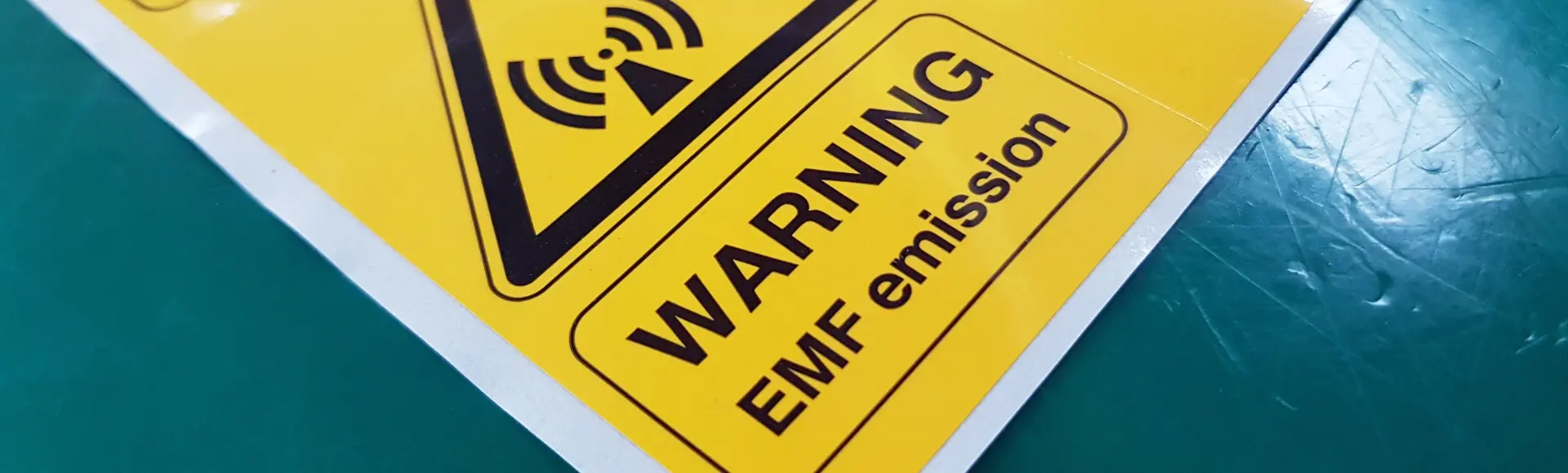 EMF emission danger sign EMF emission danger sign