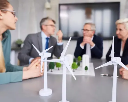 Meeting about environmental policy with environmental advisor Meeting about environmental policy with environmental advisor