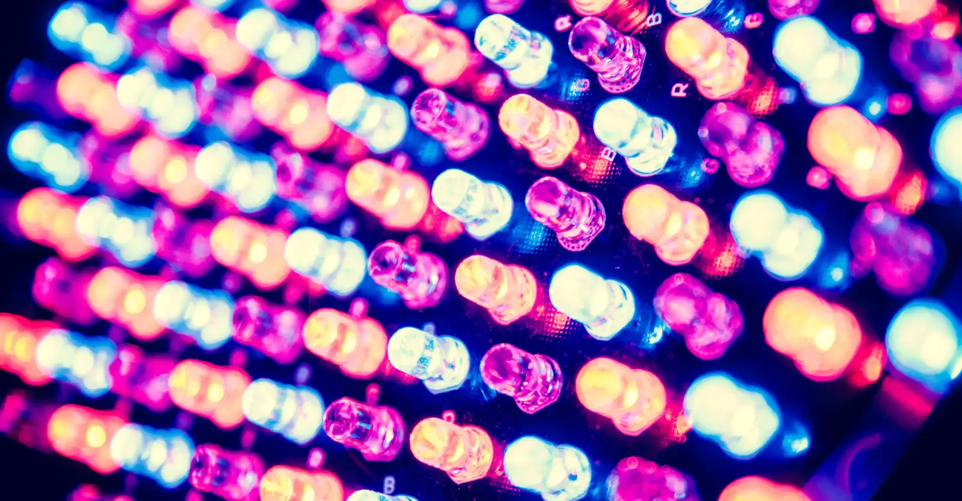 Led lights in vibrant colors