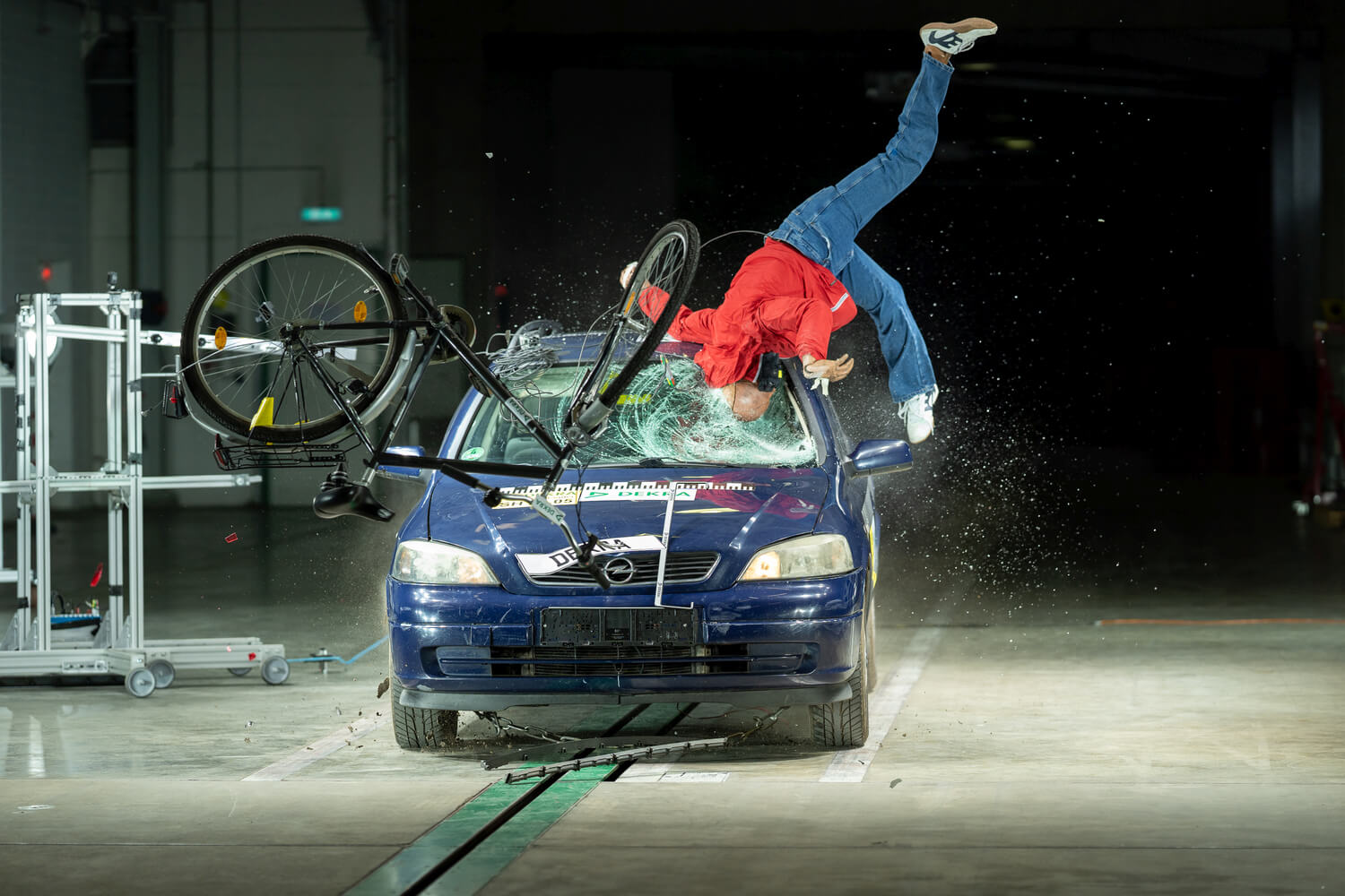 dummy crash test bike