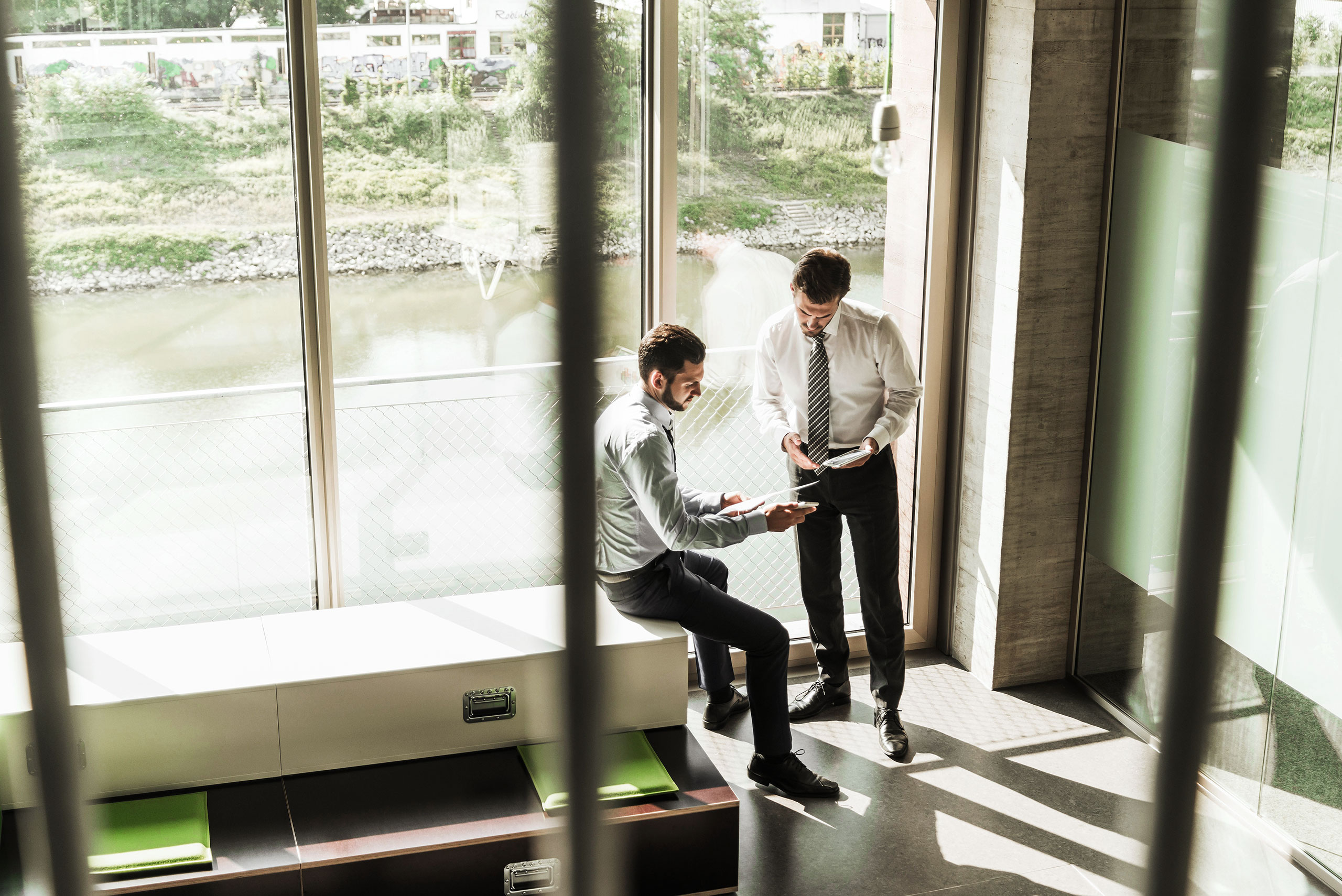 two auditors talking