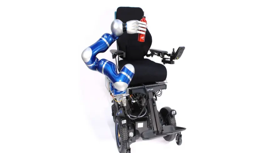 Edan is a wheelchair with a robot arm.