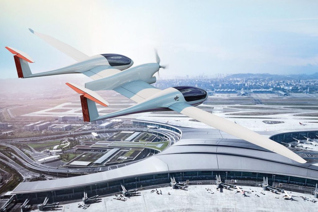 The HY4 hydrogen aircraft has a double fuselage and a wingspan of around 21 meters