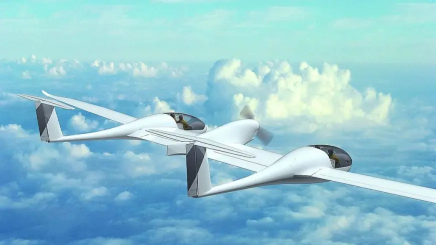 Das Wasserstoffflugzeug HY4 besitzt einen Doppelrumpf und eine Spannweite von rund 21 Metern.
