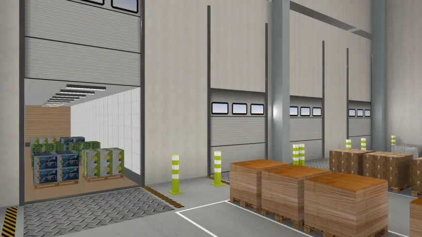Trucker Ingo’s trailer is already at the gate. This is where the inspection of incoming goods begins. Photo: Fraunhofer IML