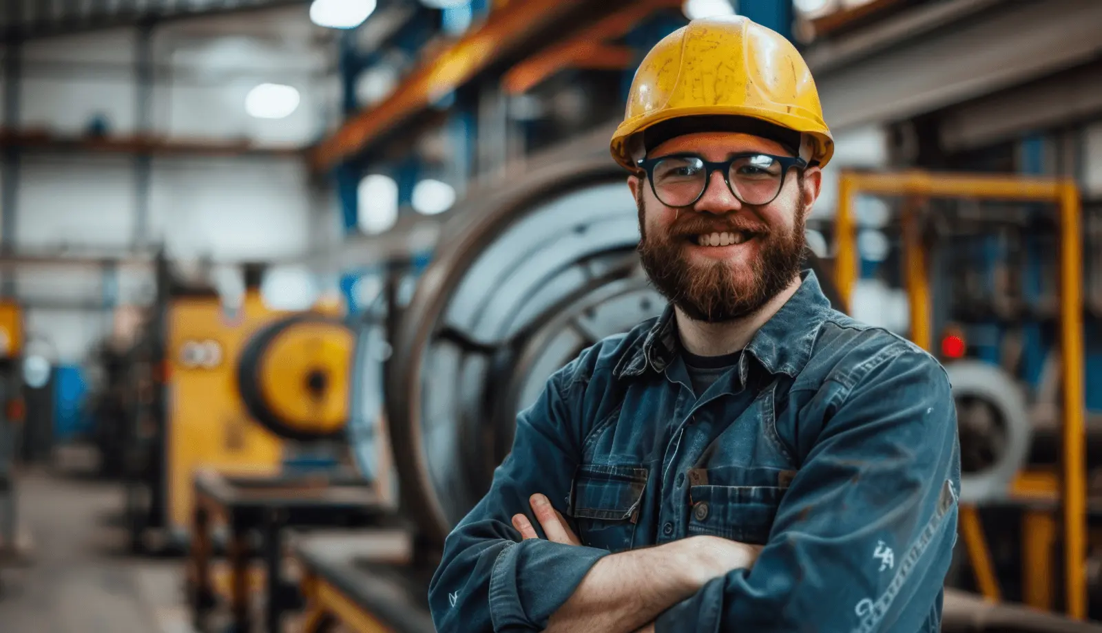 Worker with helmet