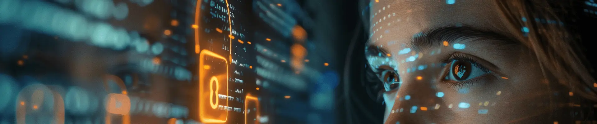Eyes looking at data Eyes looking at data