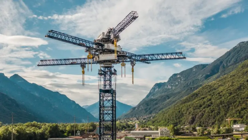 The surplus electricity drives the electric motors in a crane