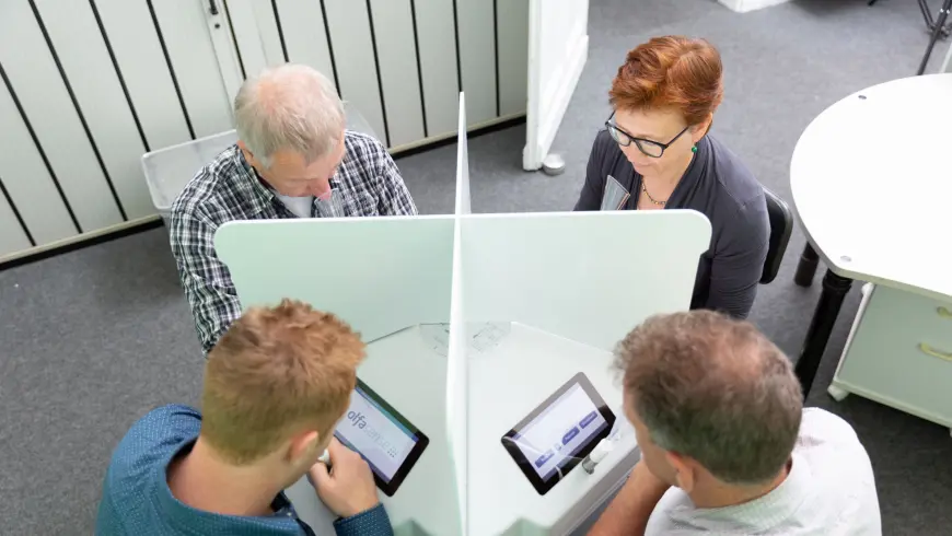 Test subjects image:  The tester panel consists of four specially trained testers