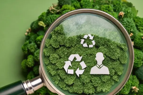 Lens with a hand Lens with a hand