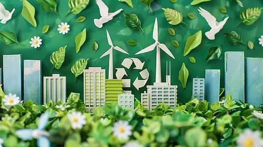 World with houses and trees