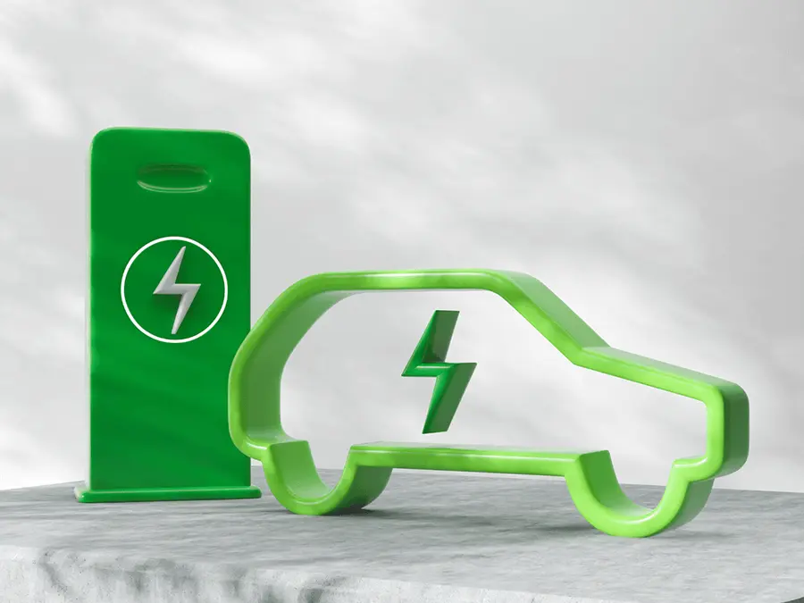 EV Battery Test Car Charging