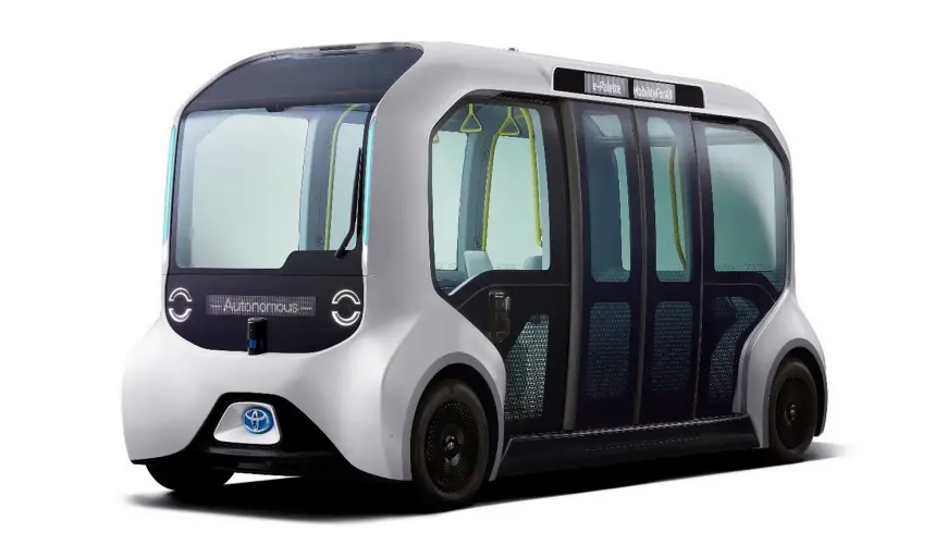 The Toyota e-Palette as an autonomous passenger transporter.