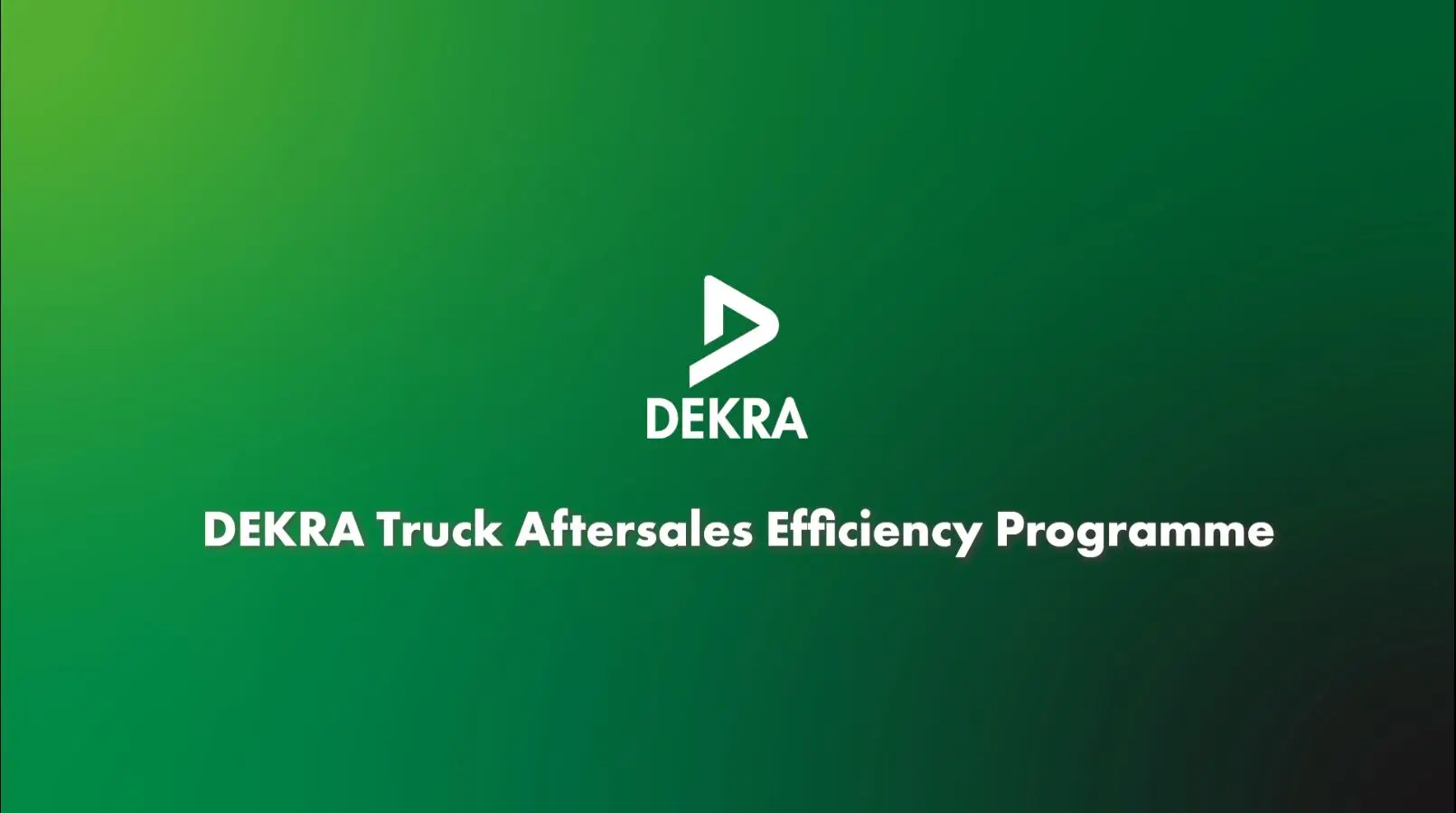 DEKRA Truck Aftersales Efficiency Program