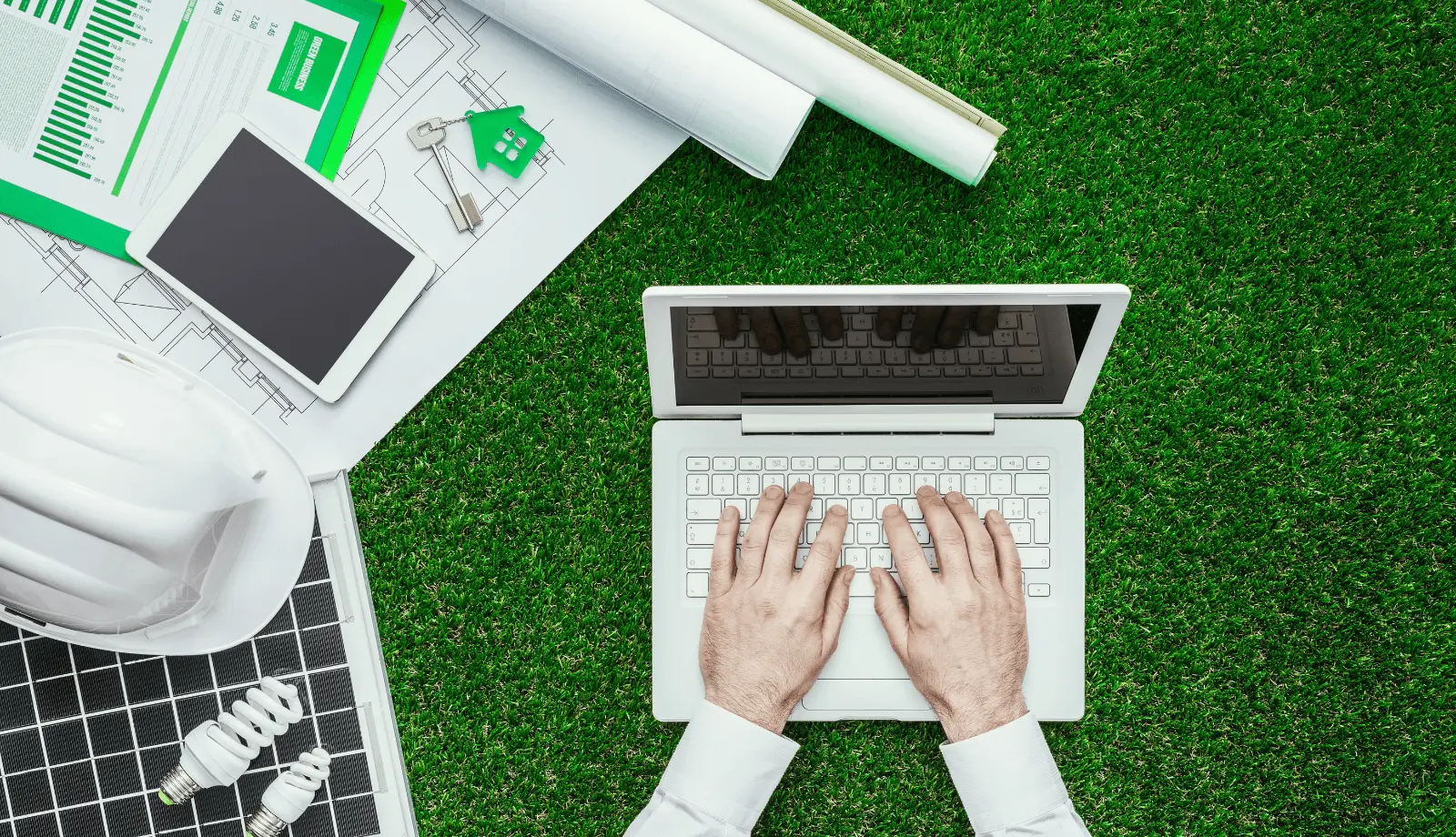 a Woman and a man looking at data in a office setting