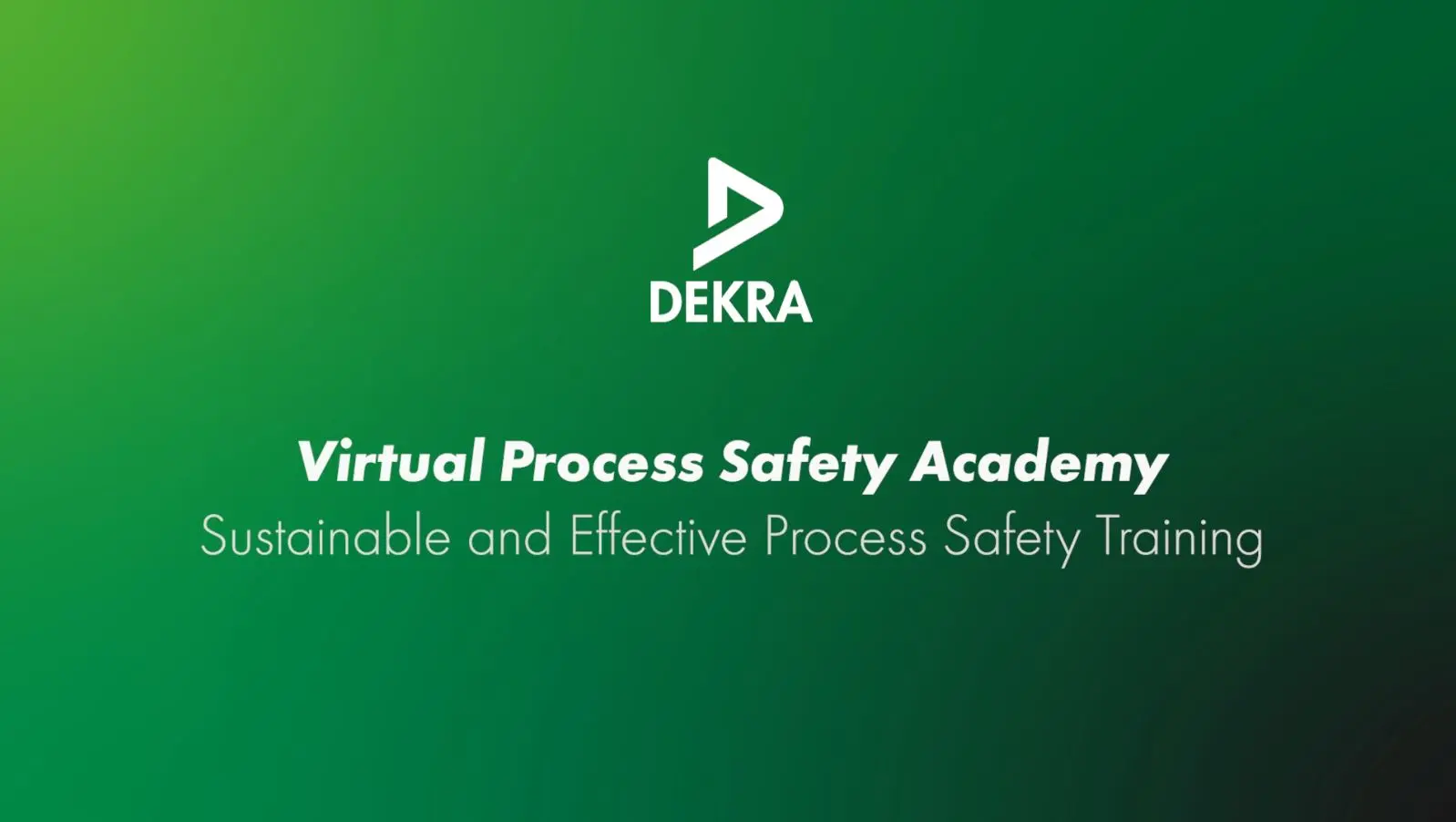 DEKRA Virtual Process Safety Academy