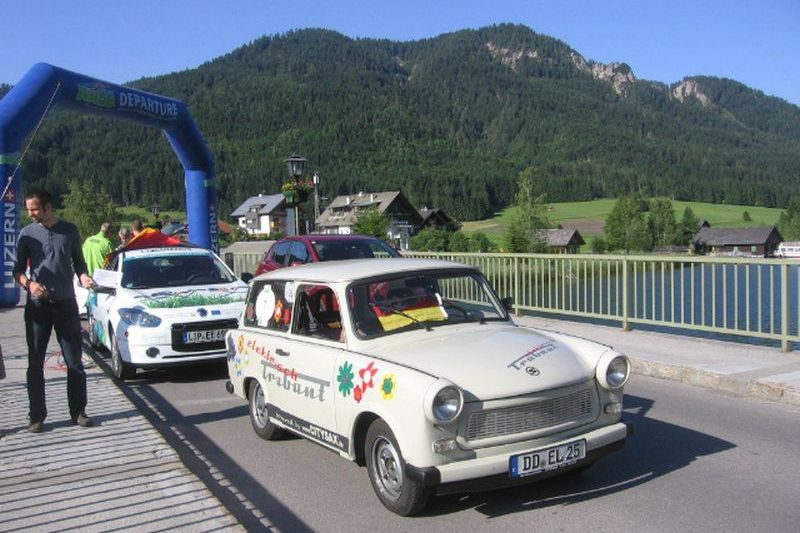 Mit seinem E-Trabi hat Bähr 2015 an der eTour Europe teilgenommen