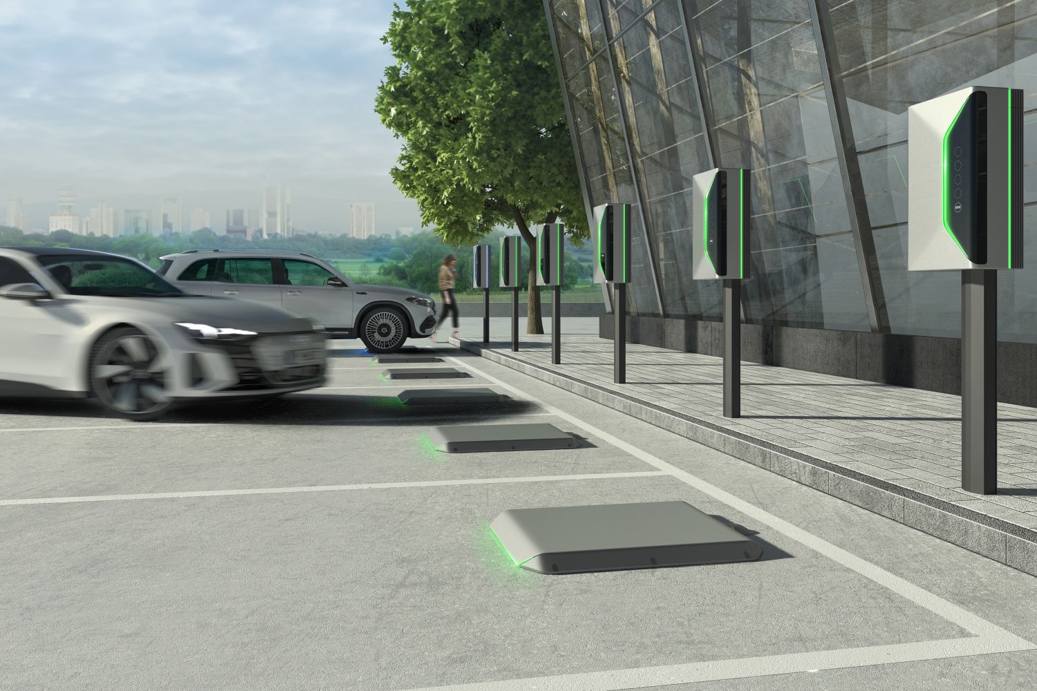 inductive charging stations for electric vehicle