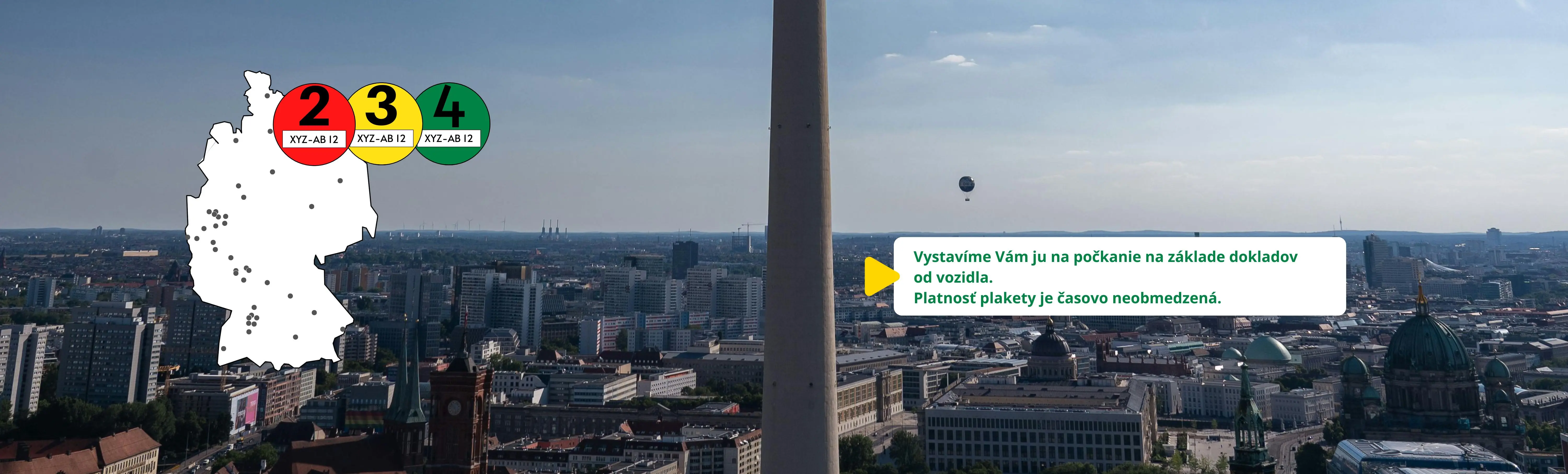 Ekologická nálepka Vám umožní vjazd do všetkých mestských zón v Nemecku.