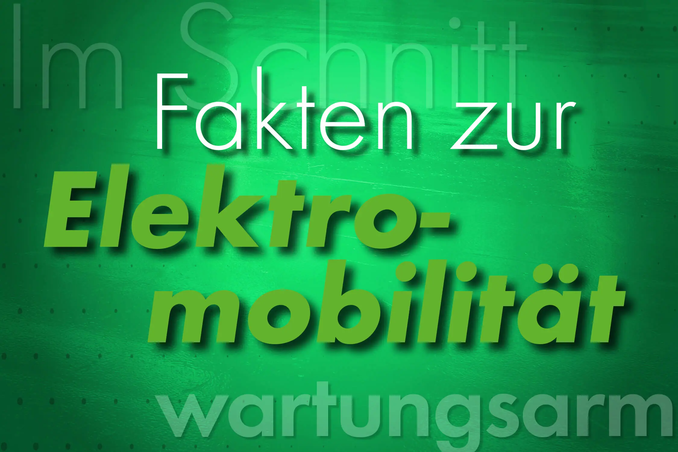 Fakten zur Elektromobilität