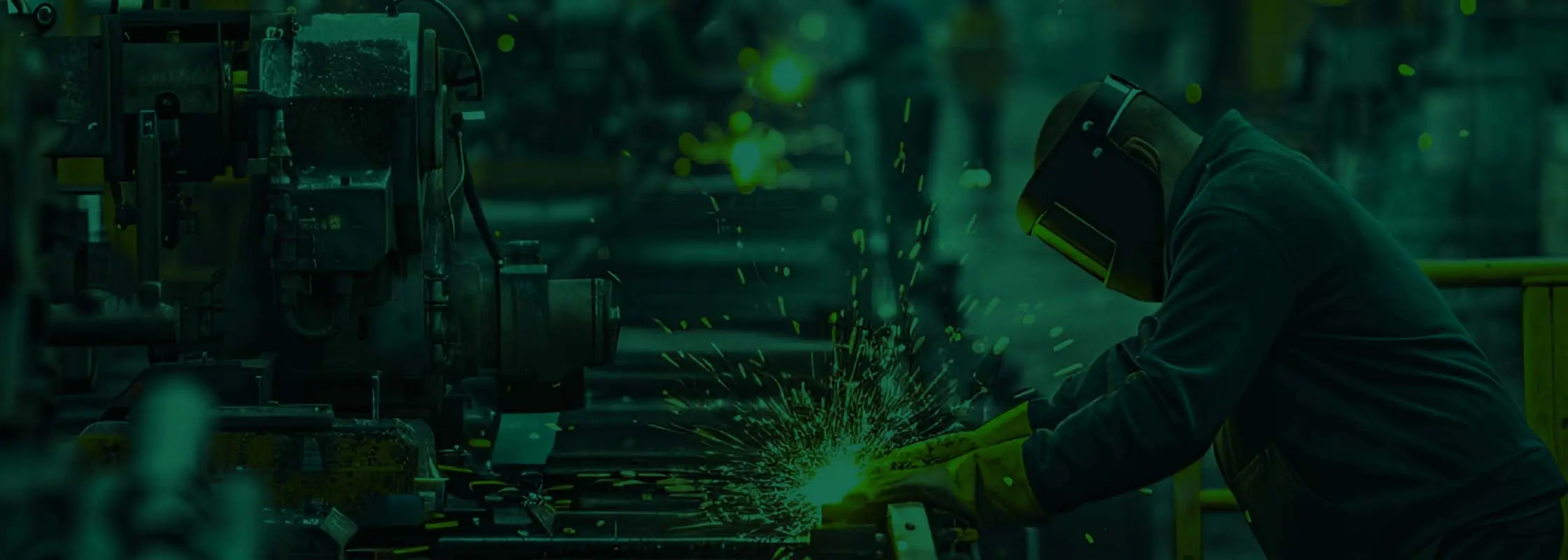 Person mit Schutzausrüstung am flexen