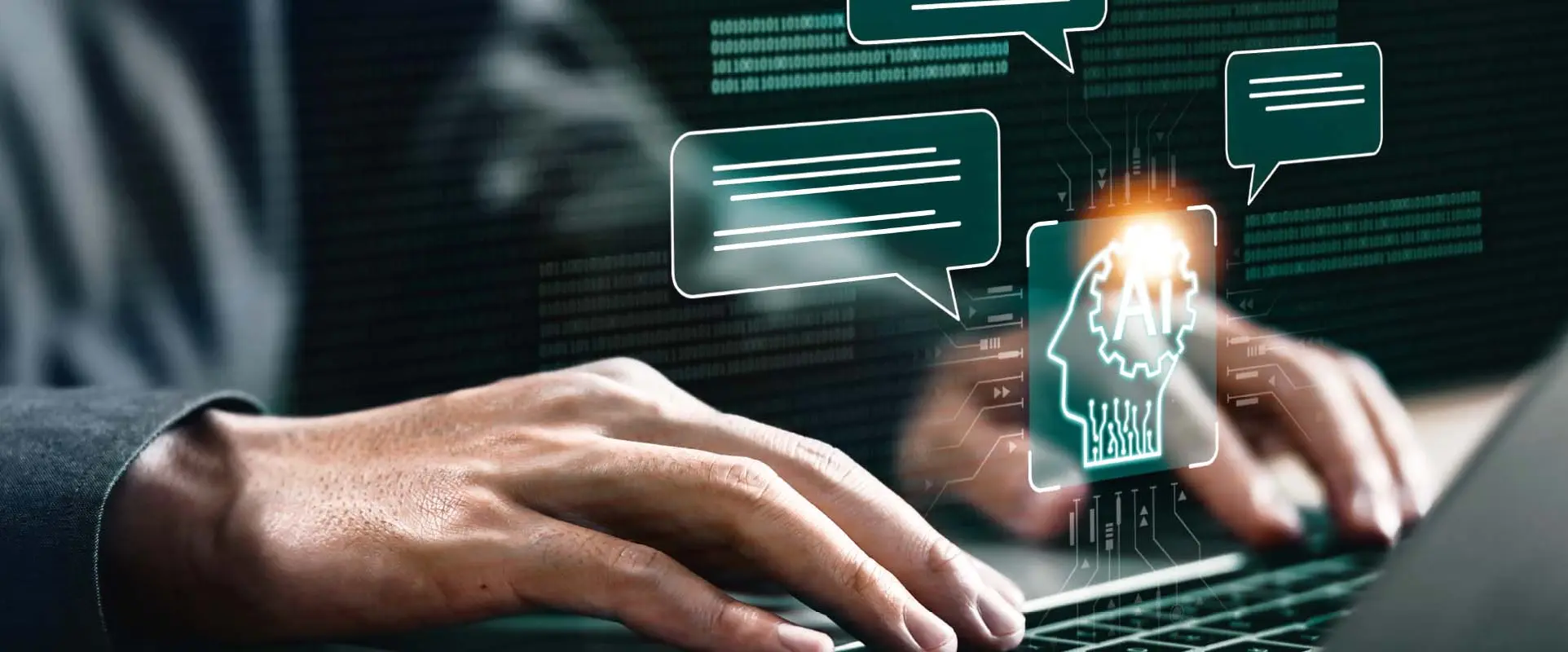 Laptop mit KI Icons Laptop mit KI Icons