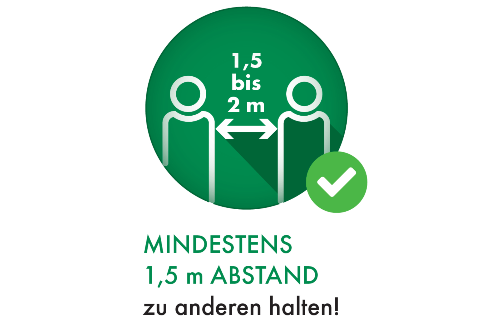 DEKRA Hygiene Hinweis Mindestens 1,5 Meter Abstand