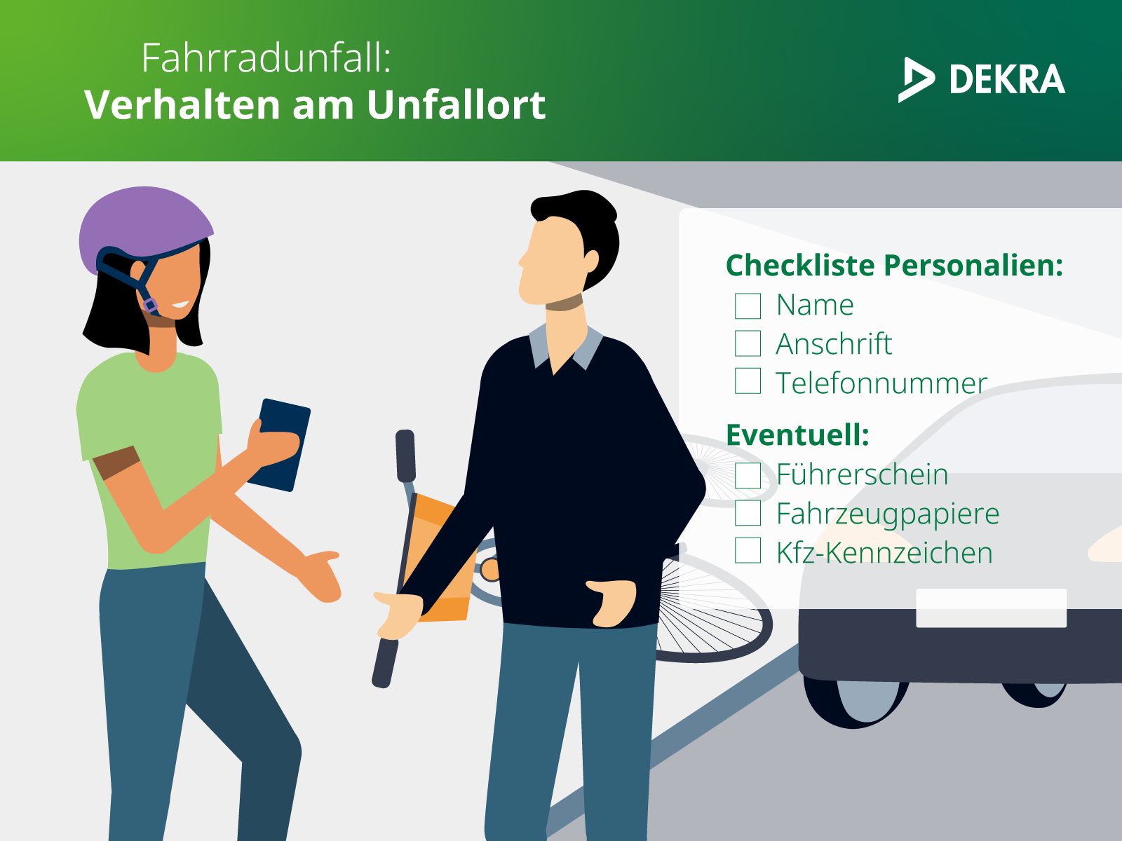 Visual, wie Person einer anderen Person mit Notizblock etwas erklärt