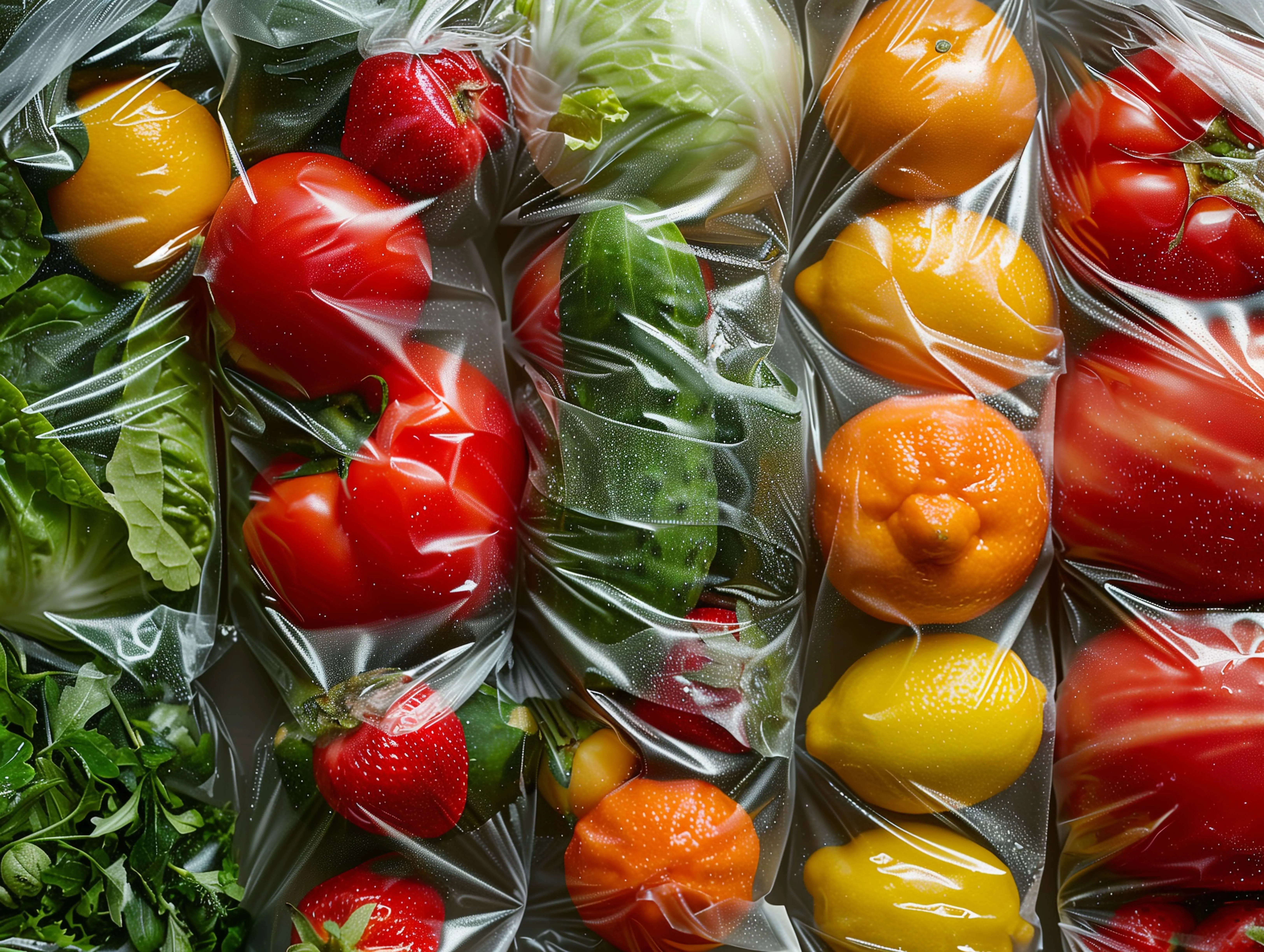 verpacktes Obst und Gemüse