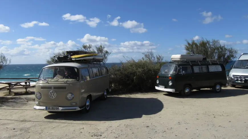 Wohnwagen am Meer