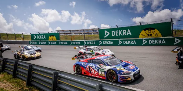 ADAC GT Masters vehicle on the racetrack