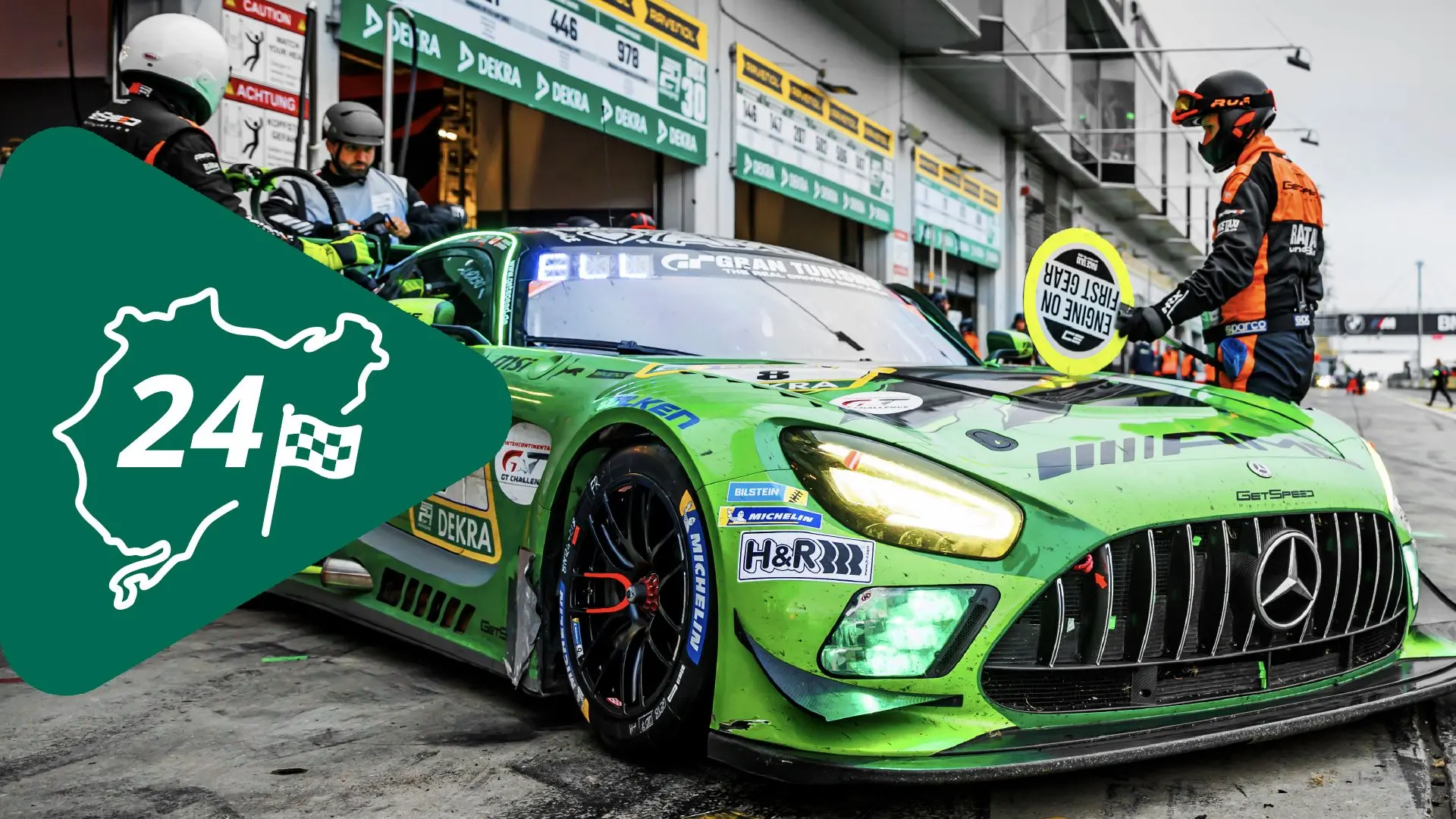  Racing car in the pit lane