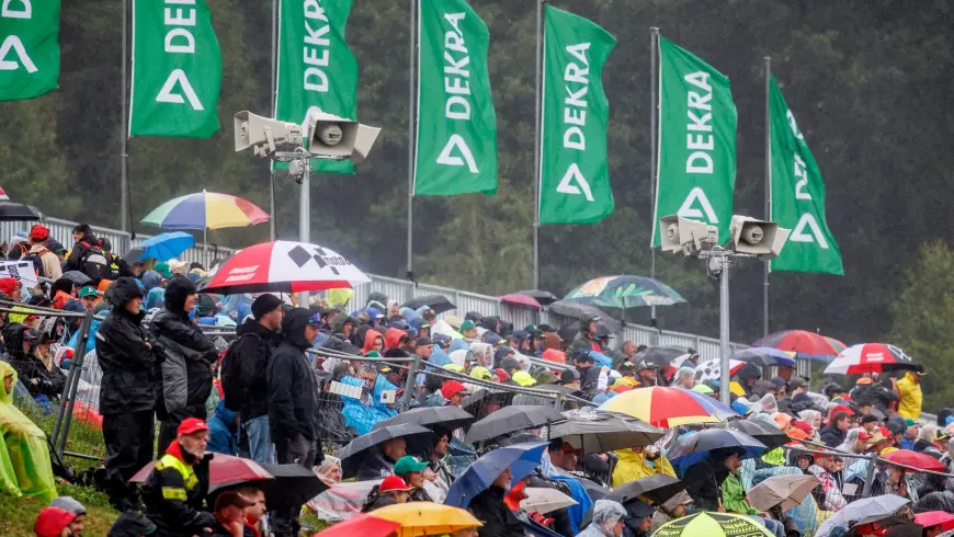Spectators in the stands