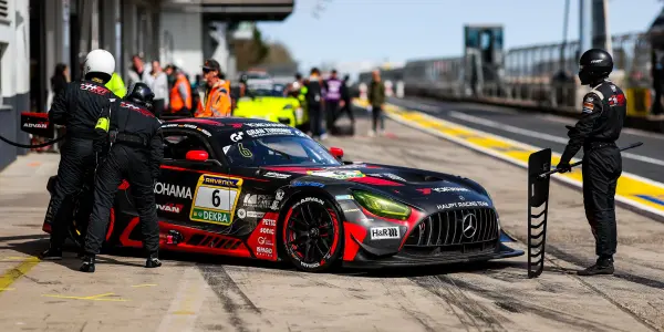  Racing car in the pit lane