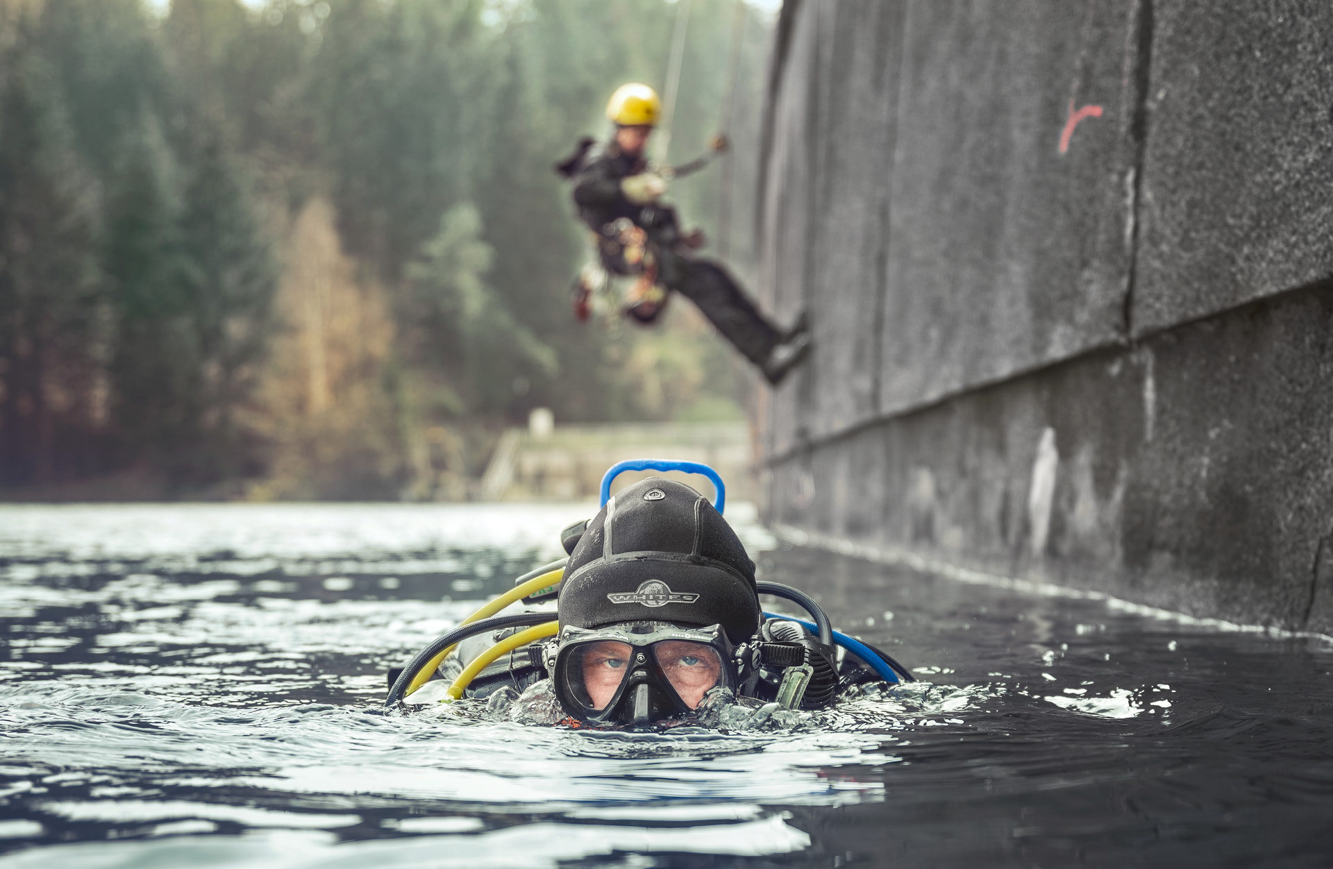 Underwater and in the air – Safety inspection at the dam