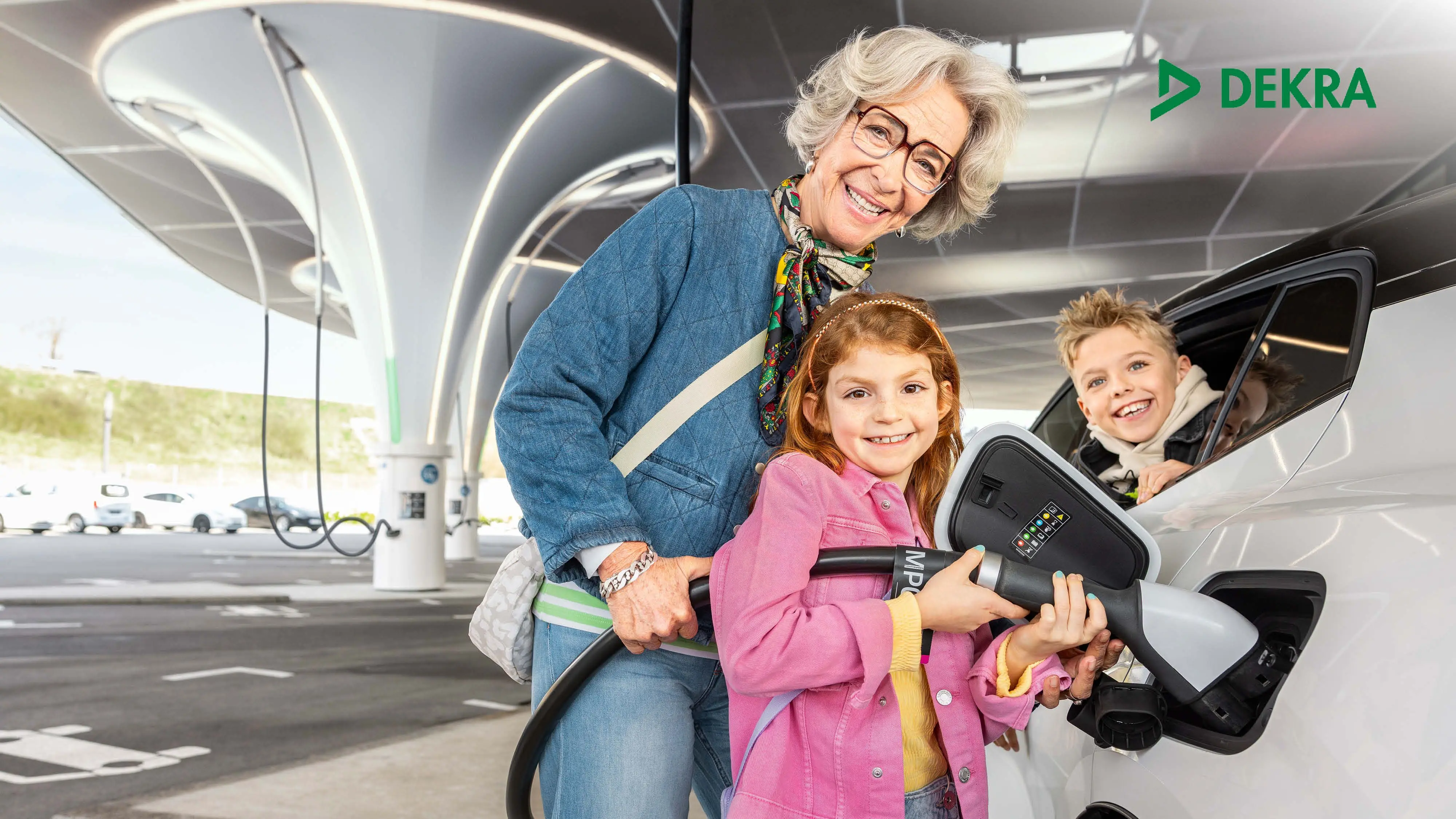 Man and child in a car