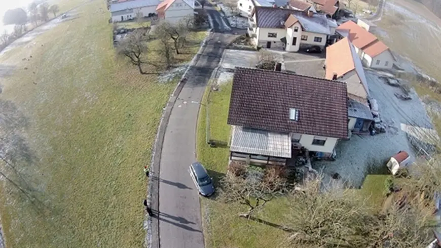 Vue d’ensemble du lieu de l’accident