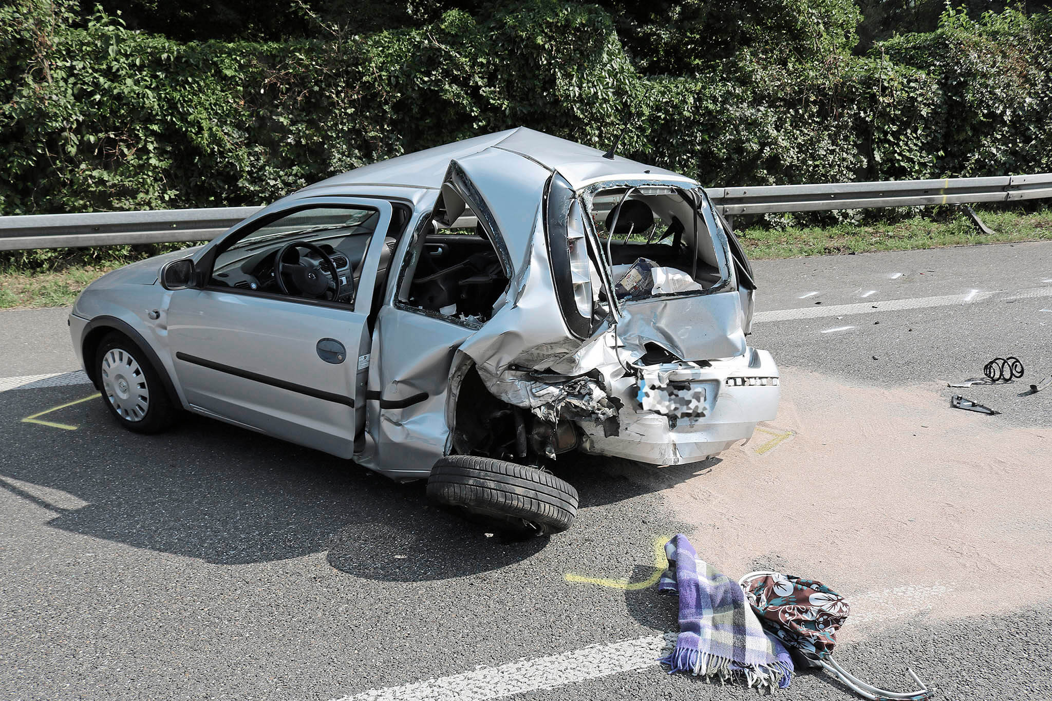 Damage to car