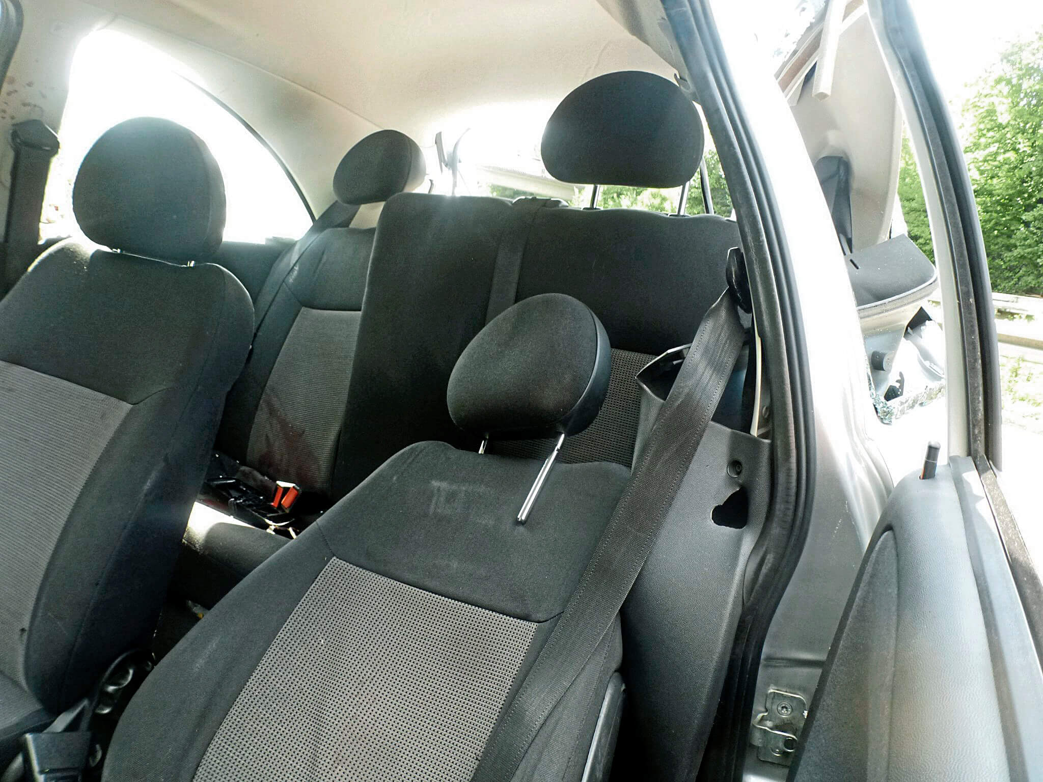 Damage to driver's seat