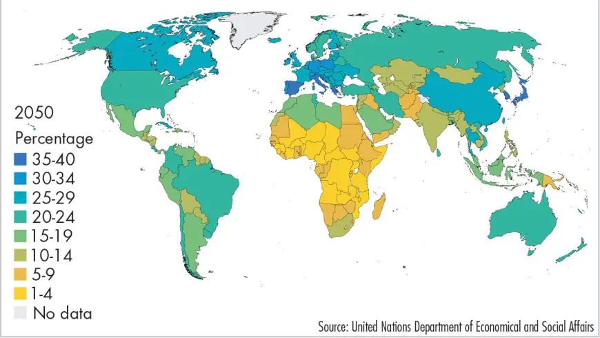 Percentage of Population Aged 65+